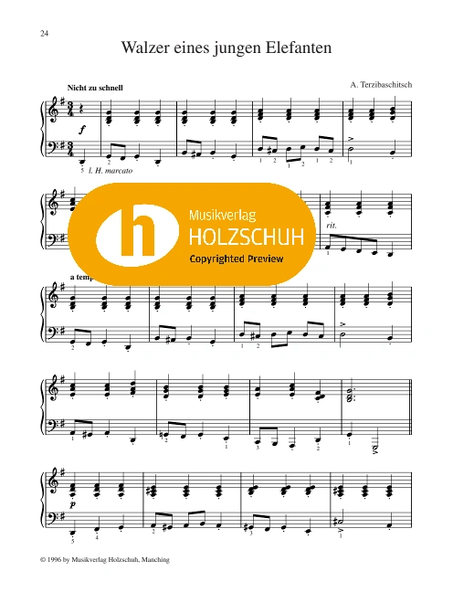 Walzer eines jungen Elefanten